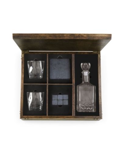 Legacy Whiskey Box with Decanter Gift Set, 12 Pieces
