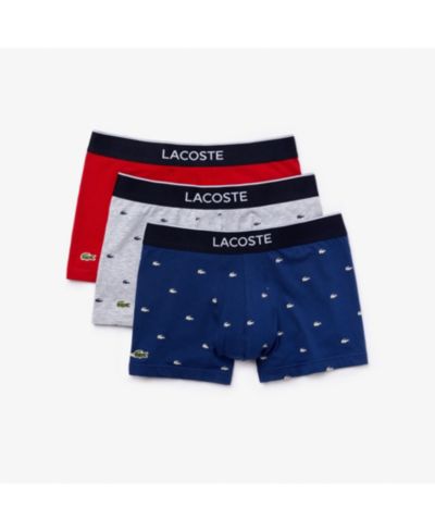 Мужские хлопковые боксеры-слипы Lacoste, комплект 3 шт.