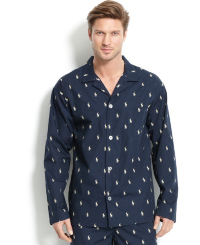 Polo Ralph Lauren Мужская рубашка для сна с принтом Polo Player