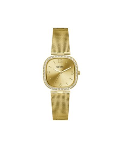 GUESS Women's Gold-Tone Stainless Steel Mesh Bracelet Watch 32mm