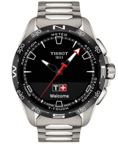 Мужские умные часы Tissot T-Touch Connect Solar Titanium Bracelet 48mm