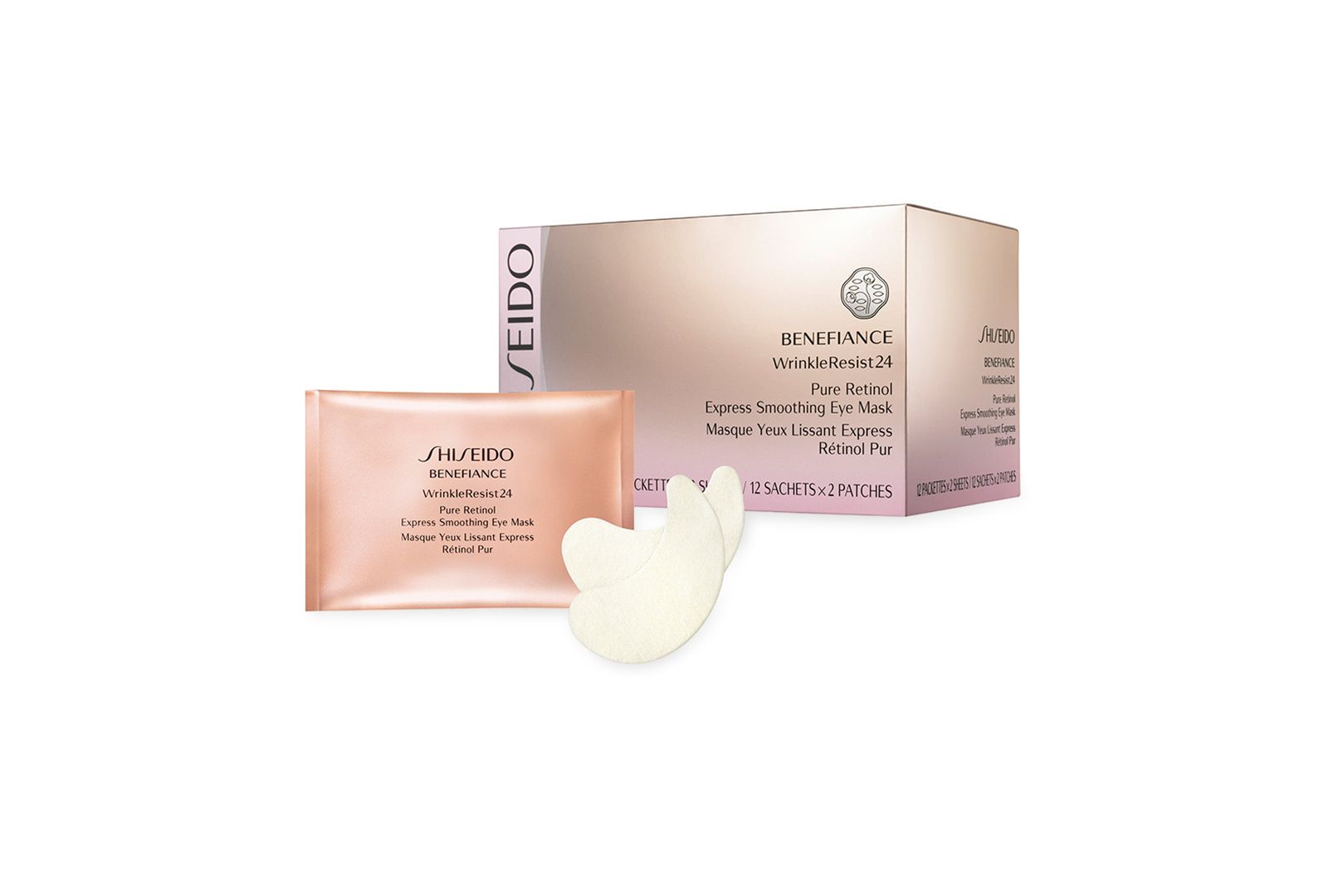 Shiseido Benefiance WrinkleResist24 маска для кожи вокруг глаз с ретинолом, 12 шт.