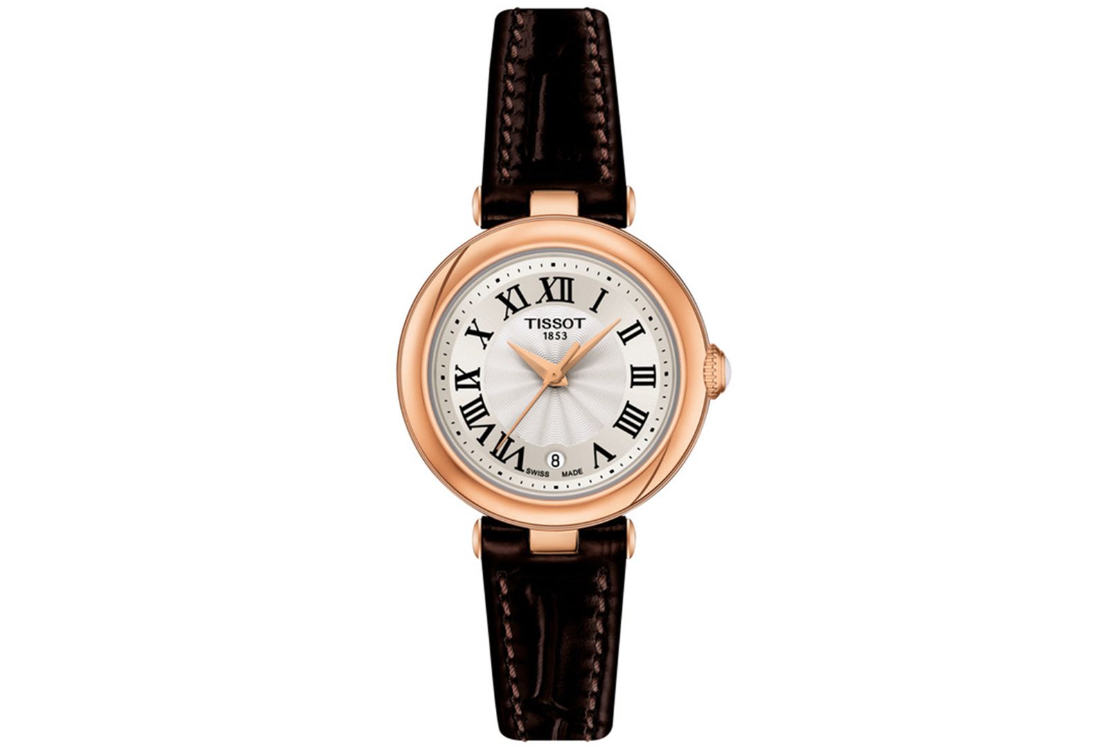 Часы Tissot Women's Swiss Bellissima с коричневым кожаным ремешком 26mm