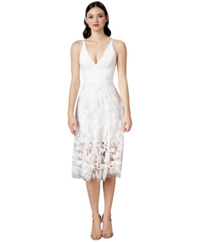 Платье Dress the Population Plunging Darleen Neck Fit & Flare