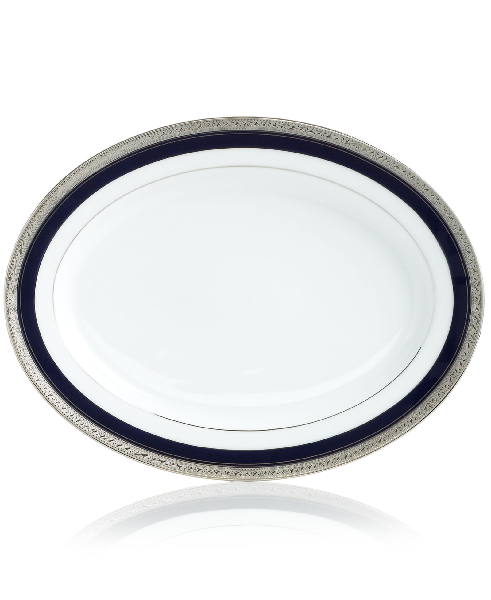 Noritake Crestwood Cobalt Platinum Oval Platter, 14"