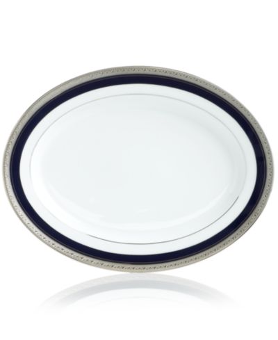Noritake Crestwood Cobalt Platinum Oval Platter, 14"