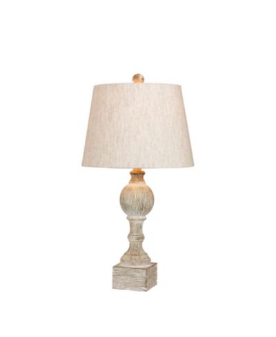 FANGIO LIGHTING настольная лампа из смолы с эффектом состаривания и скульптурной колонной
