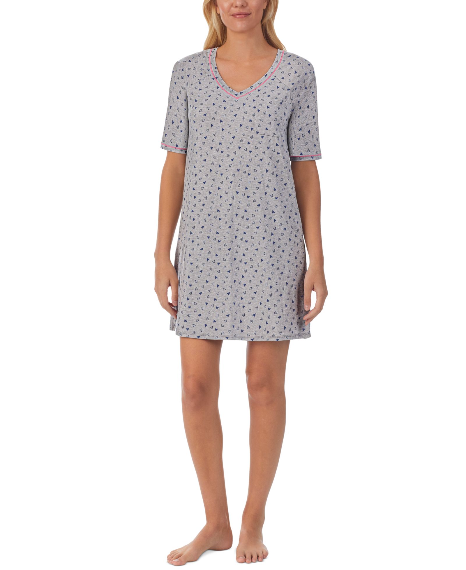 Cuddl Duds Women's Elbow-Length Moisture Wicking Sleep T-Shirt