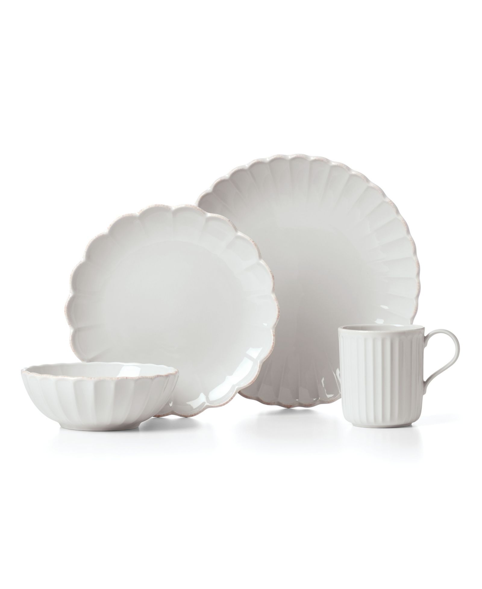 French Perle Набор сервировки из 4 предметов Scallop