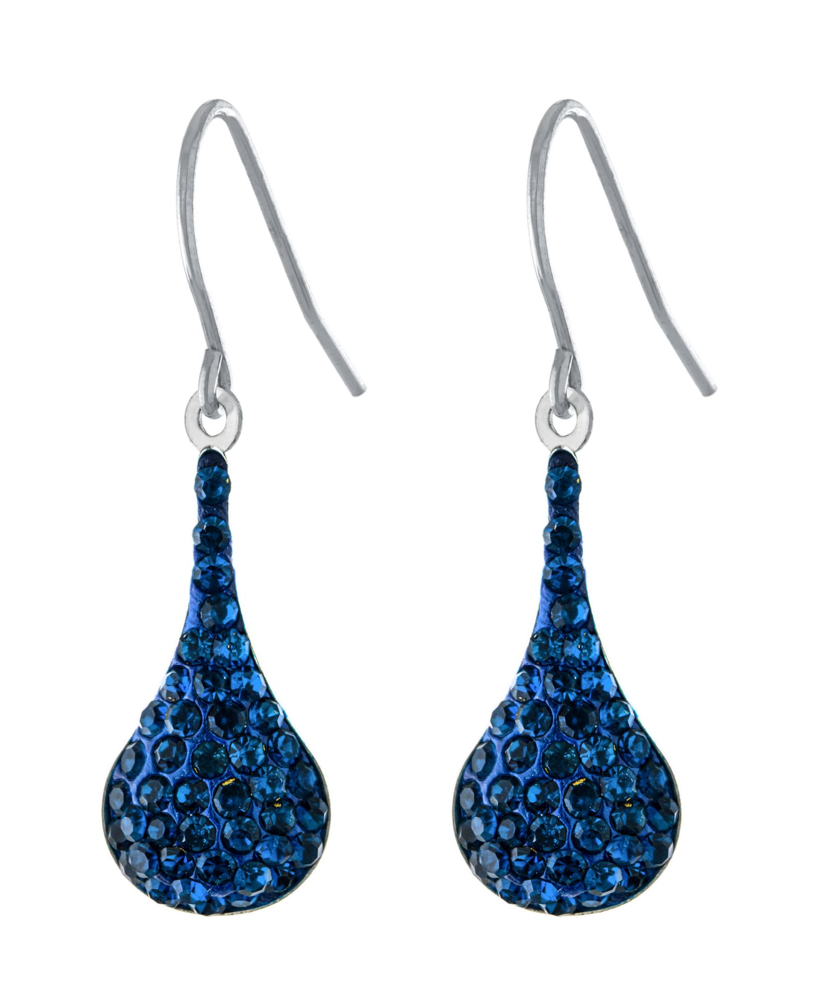 Серьги Pave Crystal Wire Teardrop из Sterling Silver