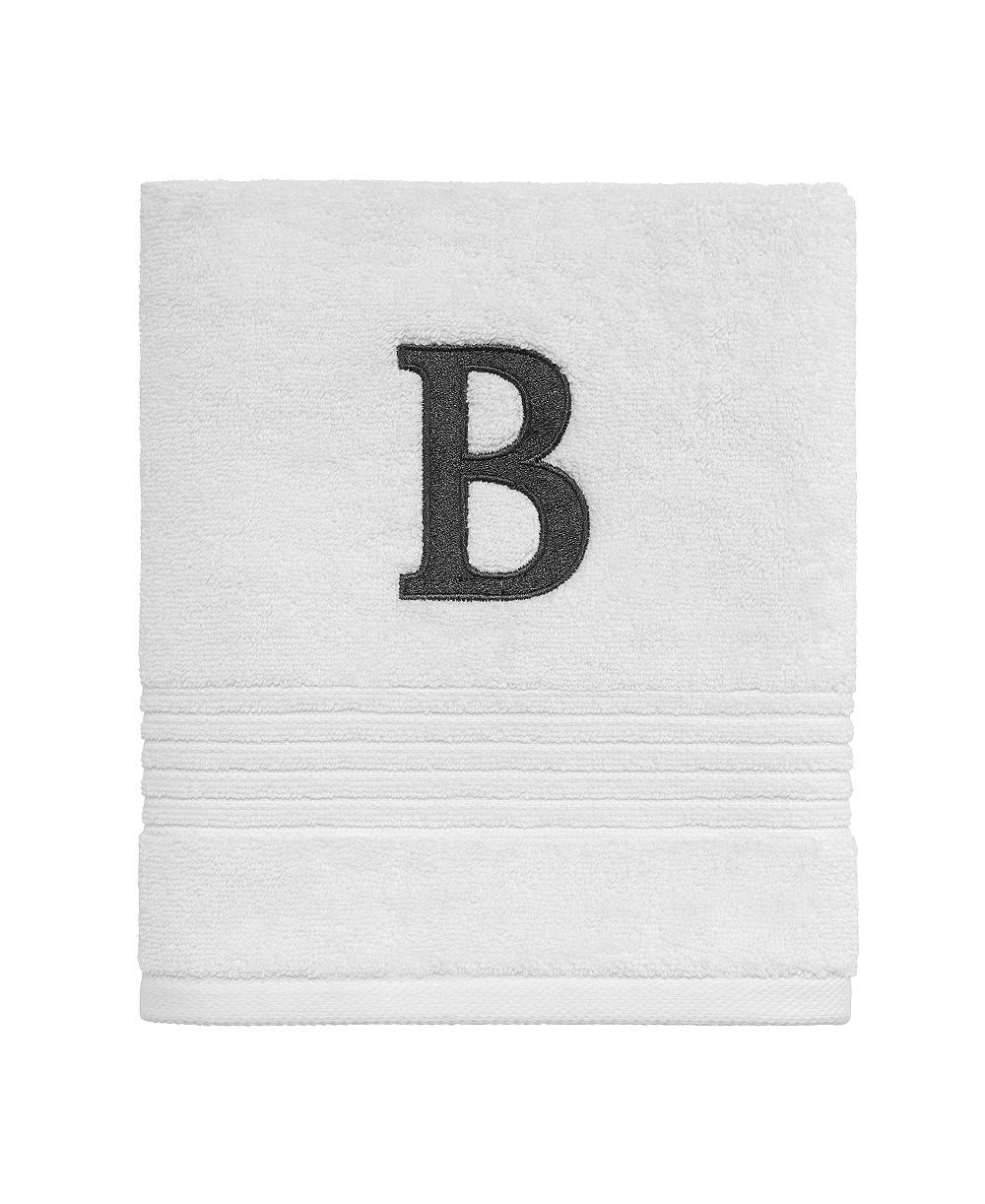 Полотенце для рук Avanti Block Monogram Initial Cotton, 16" x 30"