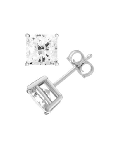 Серьги-гвоздики And Now This с кубическим цирконием, серебристое напыление, 7.5mm
