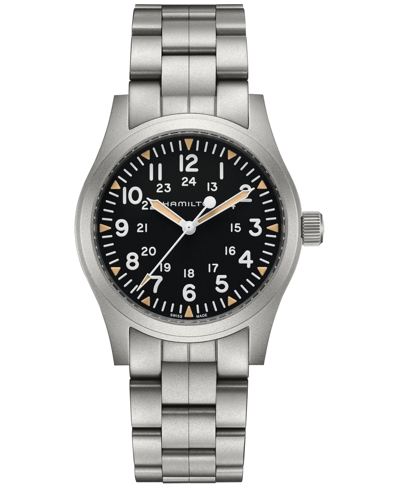 Часы Hamilton Men's Swiss Khaki Field Stainless Steel Bracelet 42mm