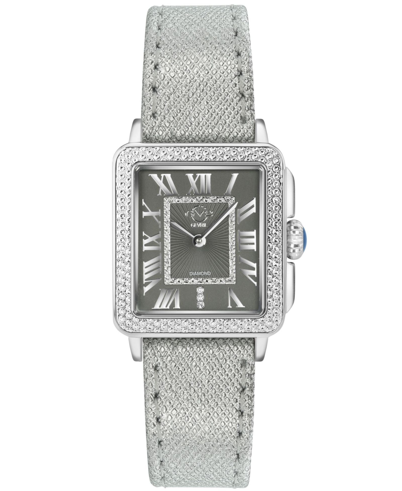 Женские часы Gevril Padova Swiss Quartz Gray Italian Leather Strap 30mm