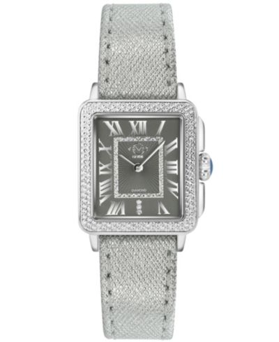 Женские часы Gevril Padova Swiss Quartz Gray Italian Leather Strap 30mm