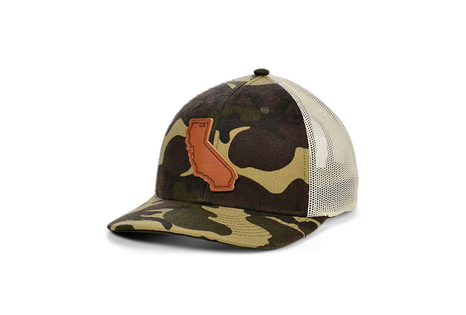 Кепка Lids Local Crowns CALIFORNIA Woodland State Patch Curved Trucker Cap