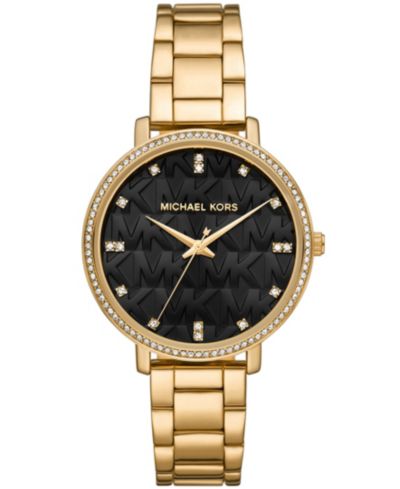 Женские часы Michael Kors Pyper Three-Hand Gold-Tone Stainless Steel 38mm
