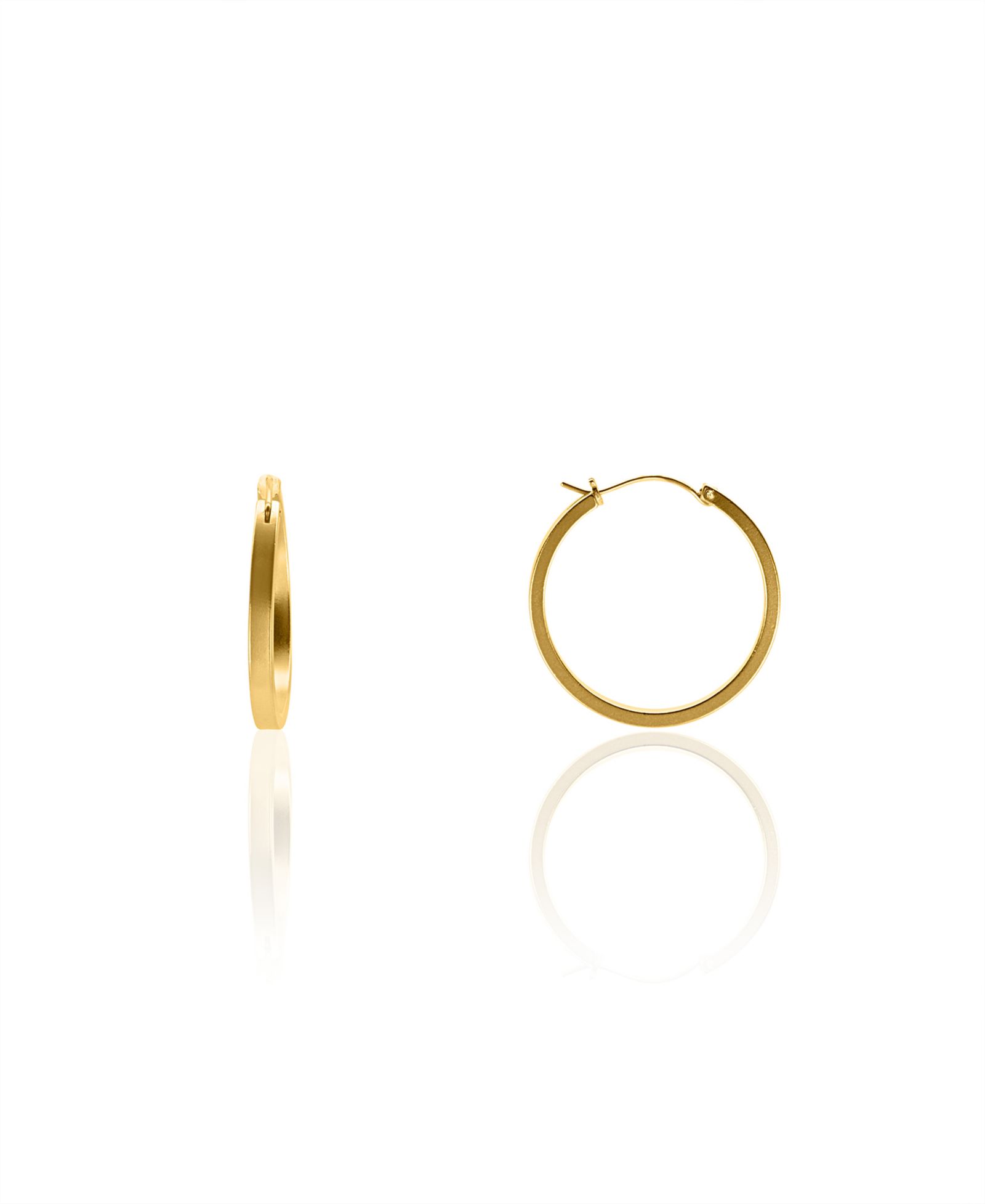 OMA THE LABEL Женские серьги-кольца Jordan из латуни с напылением 18K Gold, 1.2"