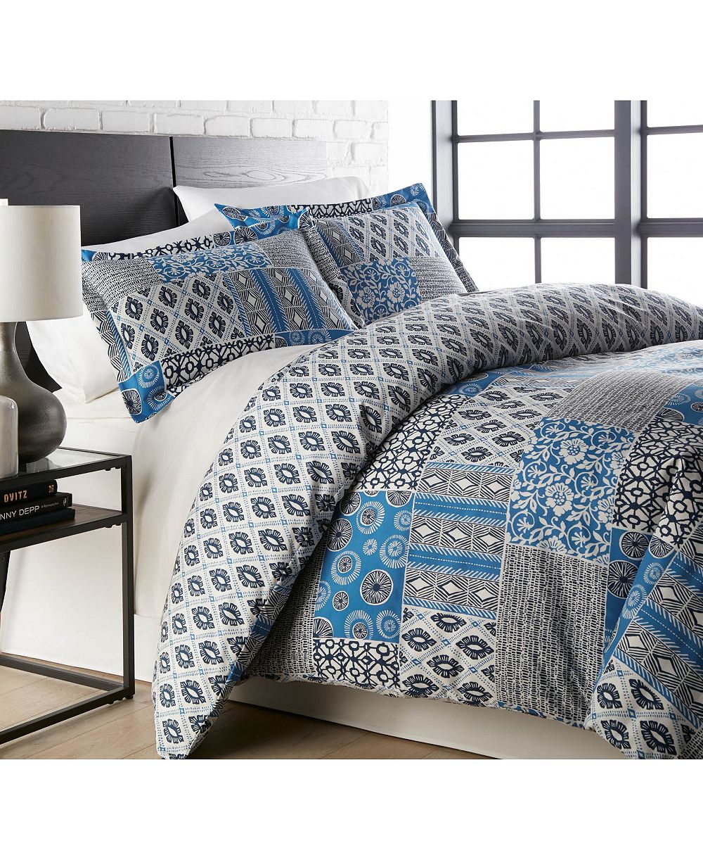 Комплект пододеяльников Southshore Fine Linens Vilano Global Patchwork, 3 предмета, Twin/Twin XL