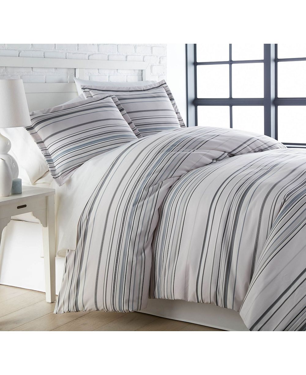 Southshore Fine Linens Coastal Stripes Мягкий комплект из 3-х предметов для одеяла King/California King
