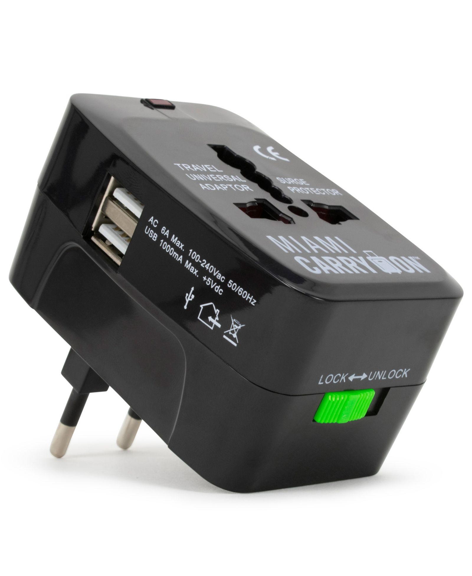 Международный адаптер для путешествий с двумя USB портами