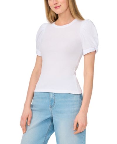 Женская трикотажная футболка 1.STATE Puff-Sleeve Short-Sleeve