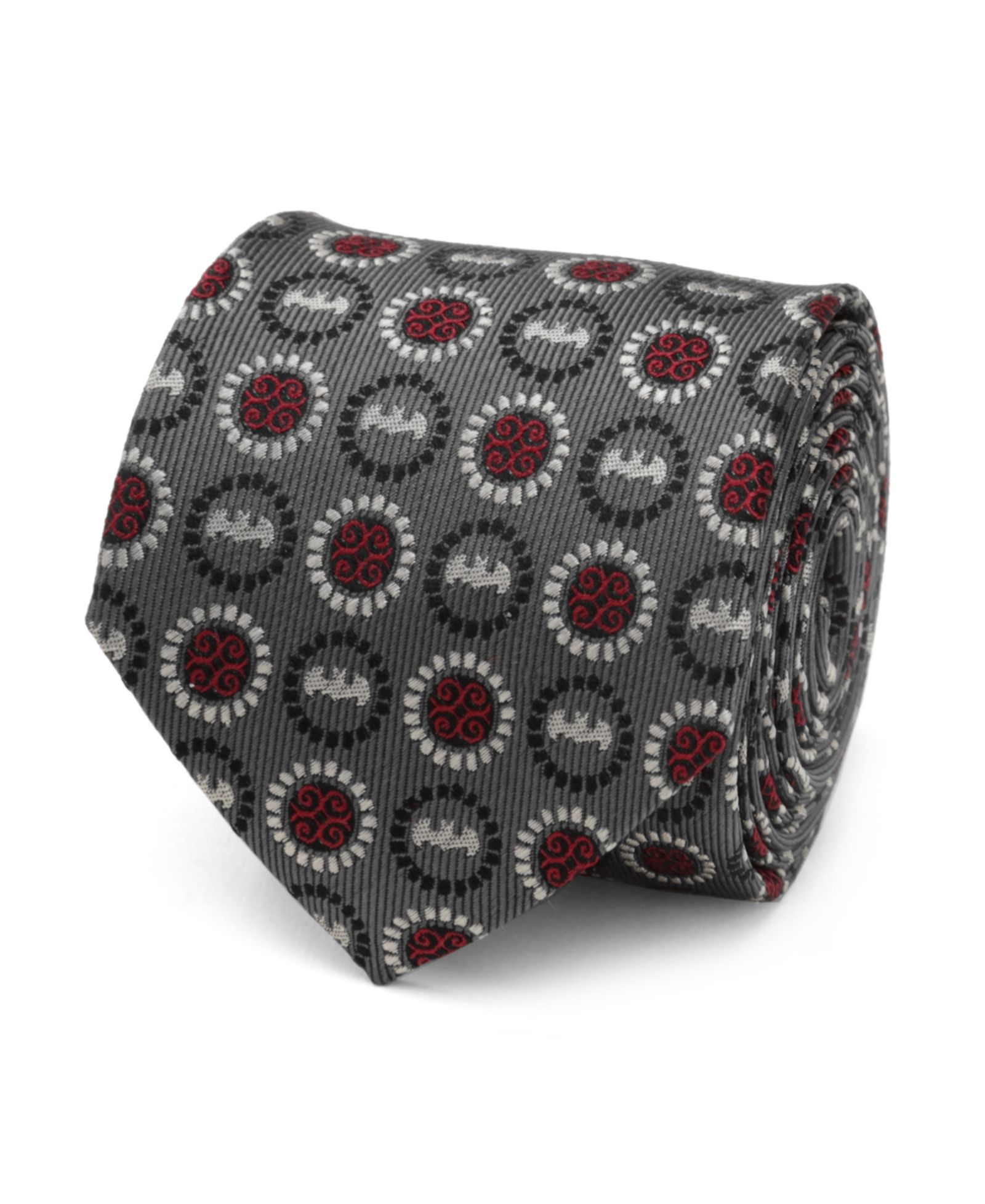 DC Comics Men's Batman Medallion Symbol Silk Tie