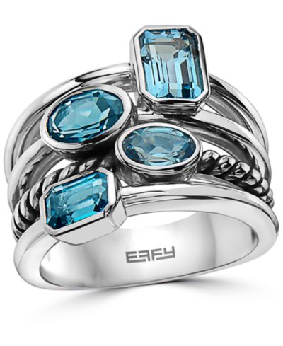 EFFY Collection Кольцо Statement с голубым топазом 3-1/20 ct. t.w. из стерлингового серебра