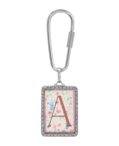 2028 Initial A-Z Floral Key Fob