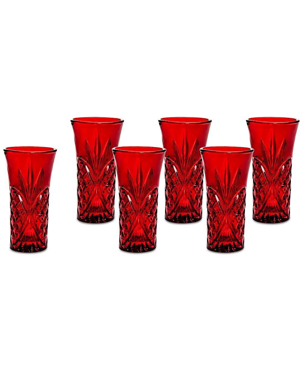 Рюмки для водки Godinger Dublin Red, 2 унции, набор из 6 штук