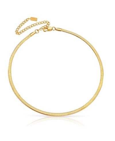 Ожерелье 18k Gold Plated Anti-Tarnish Herringbone Necklace