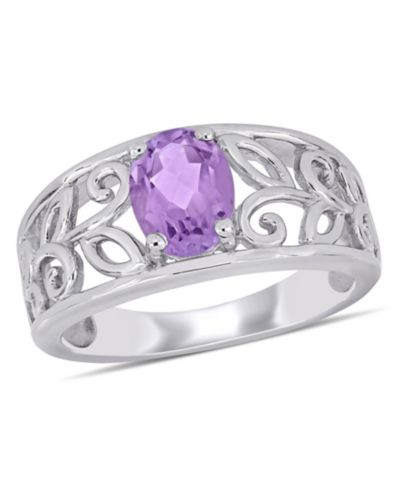 Кольцо с аметистом (1 ct. t.w.) Oval Filigree Sterling Silver