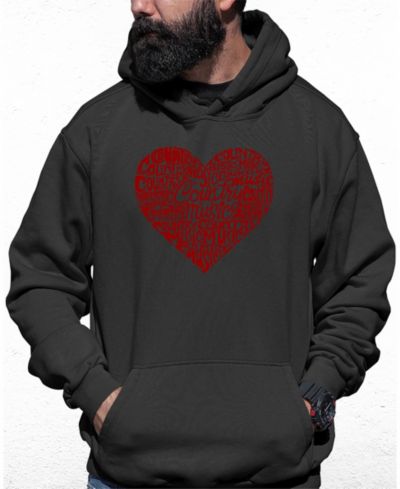 Толстовка с капюшоном LA Pop Art с принтом Country Music Heart Word Art, Мужской