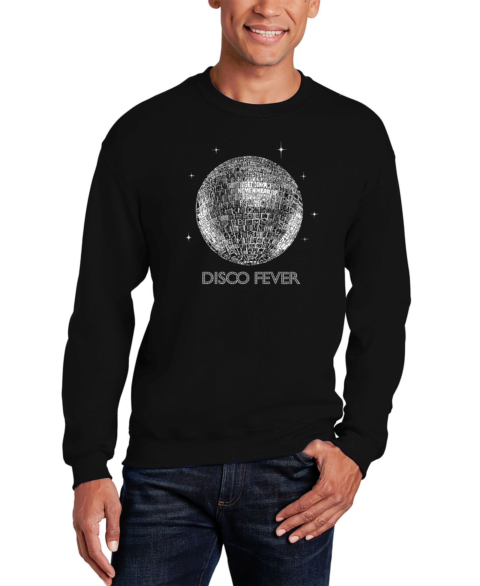 Мужской свитшот LA Pop Art Disco Ball Word Art
