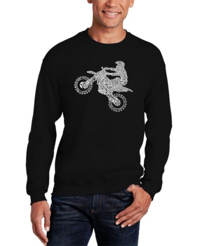 Мужское свитшот LA Pop Art Freestyle Motocross - FMX Word Art с круглым вырезом