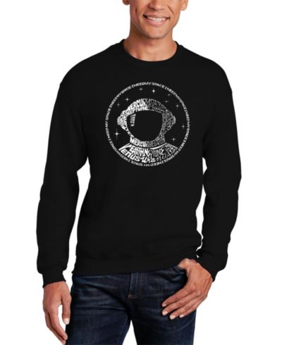 Мужская толстовка с круглым вырезом LA Pop Art с принтом I Need My Space Astronaut