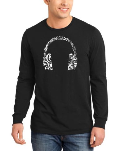 Мужская футболка LA Pop Art Music Note Long Sleeve