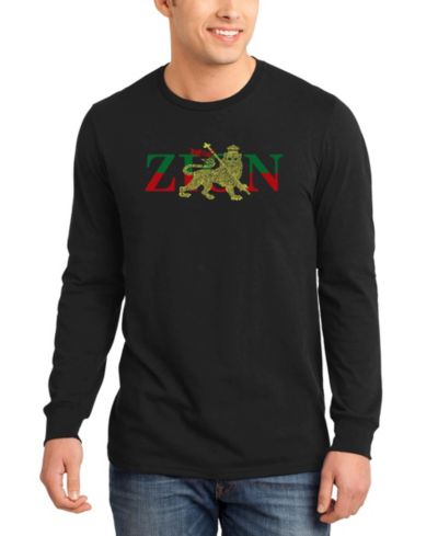 Мужская футболка LA Pop Art Men's Zion - One Love Word Art Long Sleeve T-shirt