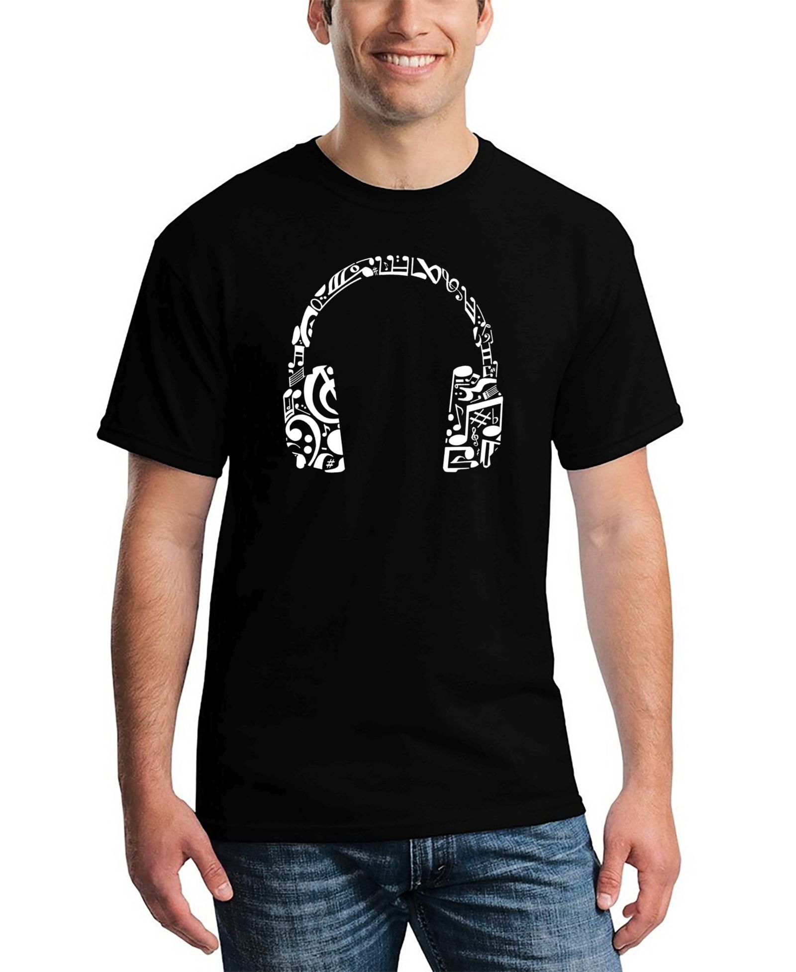 Мужская футболка с принтом Music Note Word Art