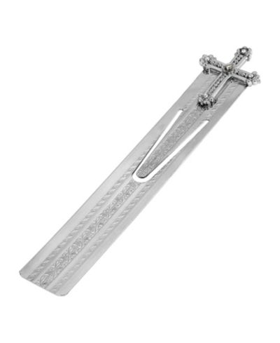 Большая закладка Symbols of Faith Silver-Tone and Crystal Cross