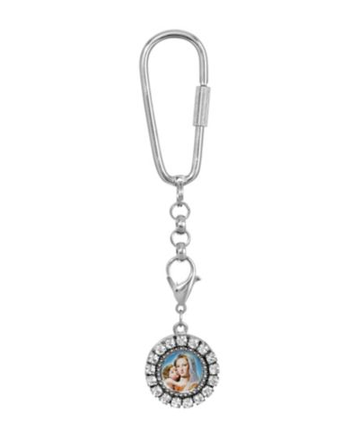 Брелок Symbols of Faith Silver-Tone Mary and Child Charm Key Fob