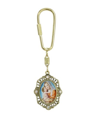 Брелок Gold-Tone Mother and Child Oval Key Fob