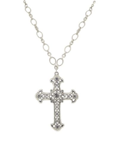 Крупная подвеска Symbols of Faith Crystal Large Cross Necklace
