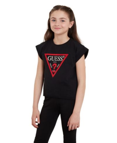 Детская футболка GUESS Big Girls Foil Print Triangle Boxy