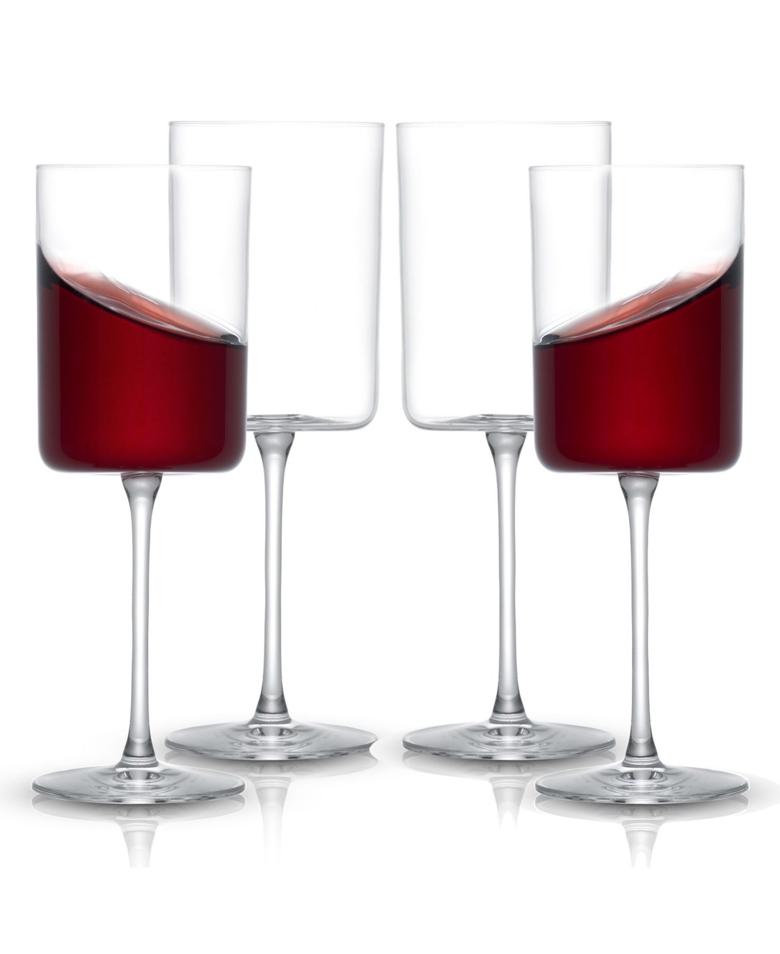 JoyJolt Claire Red Wine Glasses, Set of 4