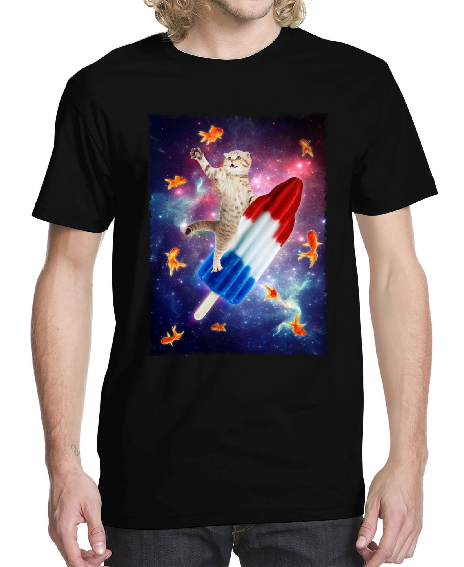 Мужская футболка Rocket Cat Graphic