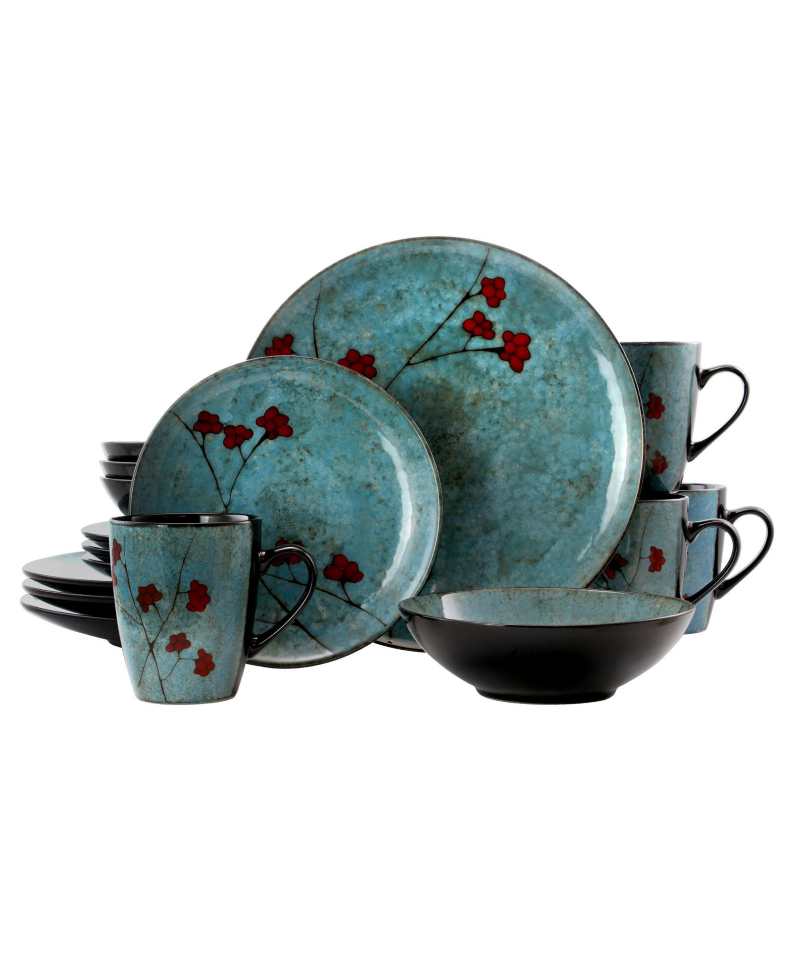 Набор столовой Elama Floral Accents, 16 Pc.