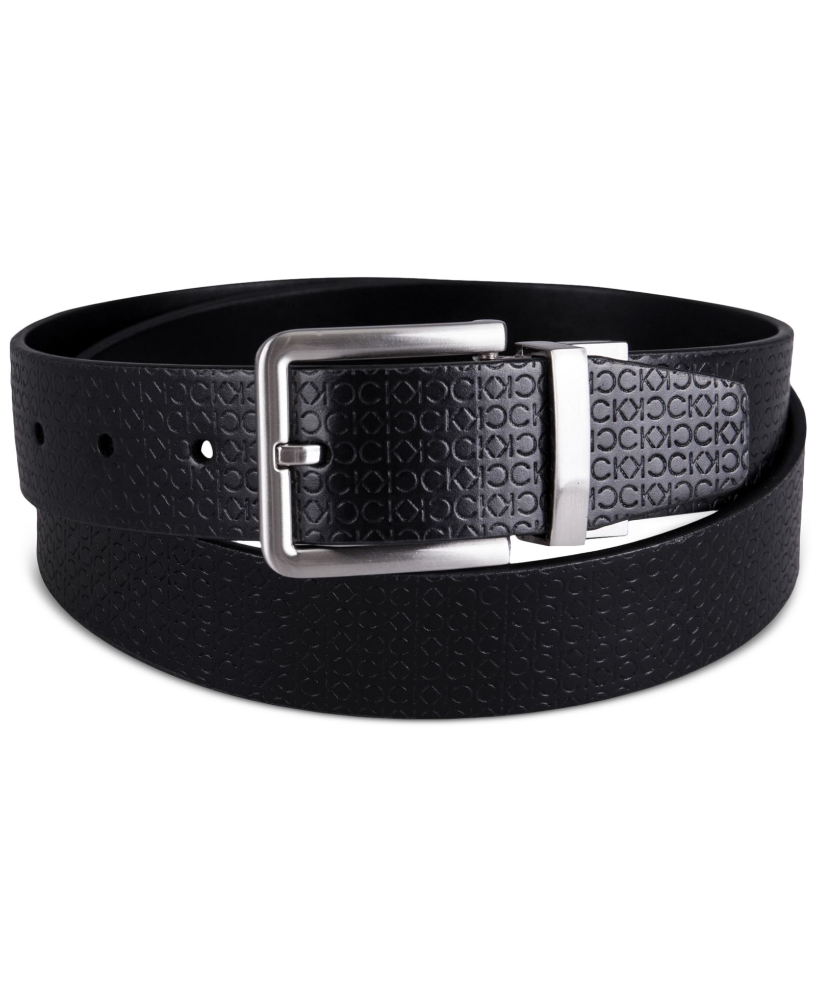 35MM Calvin Klein Men's Micro Logo Strap Reversible Casual Belt