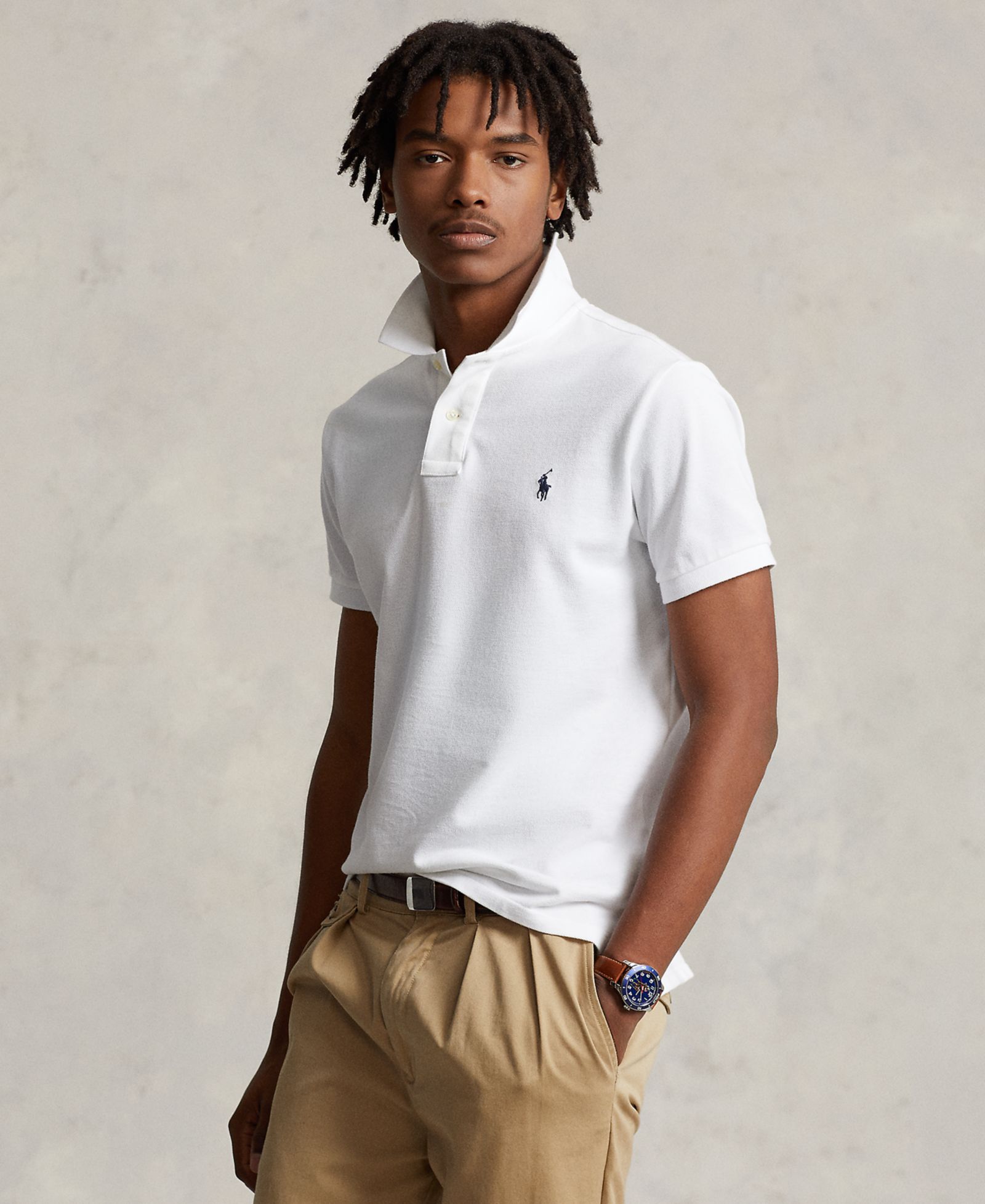 Мужская рубашка Polo Ralph Lauren Custom Slim-Fit Mesh