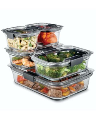Набор стеклянных контейнеров для еды Rubbermaid Brilliance, 10 шт.
